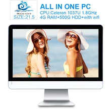 HLY 21.5inch 1037u all in one PC c1037u 4g ram and 500g hdd all in one new computer Support xp win7, win8.1, linux