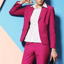 Горячие розовые штаны костюмы для женщин на заказ женские деловые костюмы формальный деловой костюм офисный униформенный стиль Костюмы