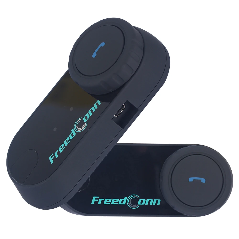 Kaufen 2 PCS FreedConn TCOM OS 100m BT Bluetooth Motorrad Helm Intercom Sprech Headset Mit FM + Fest Mikrofon öffnen helm