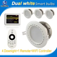 4x 6w led cct downlight android ios font b smartphone b font control cutout 80mm 1x