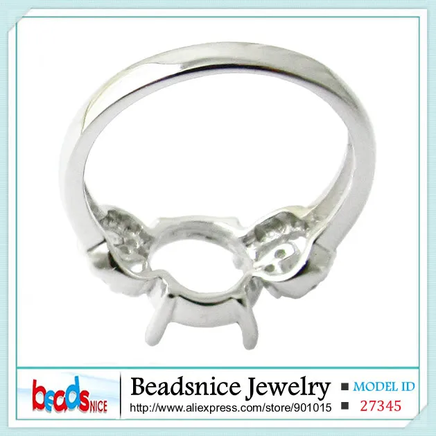 Beadsnice ID27345 элегантный навсегда дизайн полумонтажное кольцо настройки diy кольцо из стерлингового серебра установка для обручального кольца
