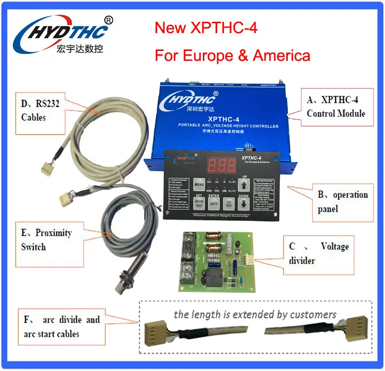 2016 new Arc THC for cnc plasma cutting machine XPTHC-4 torch height controller low cost