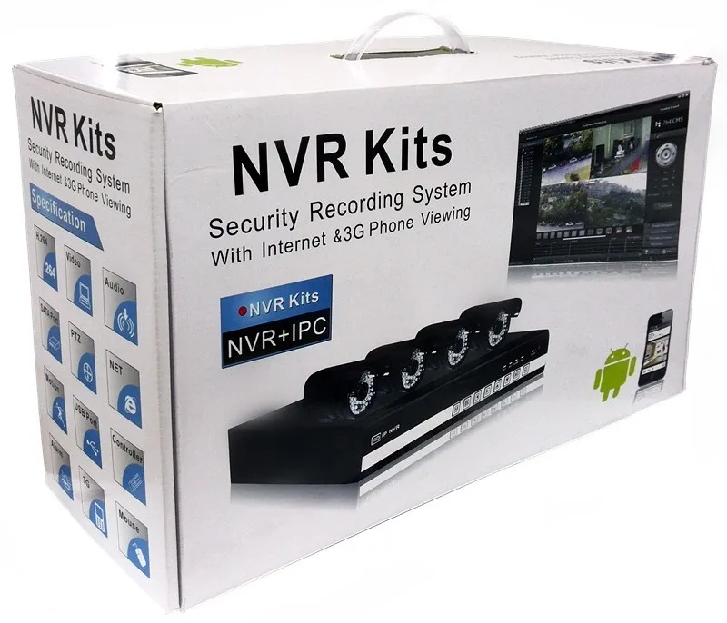 CCDCAM Системы Безопасности 4CH POE NVR КОМПЛЕКТ с 720 P POE, Ip-камера