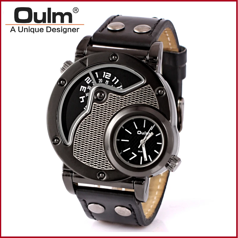Прямые модные часы от китайского производителя дизайнерские Oulm мужские наручные