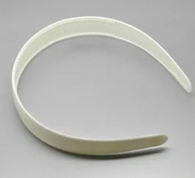 Headband Faixa de Cabelo de plástico Branco Redondo Preto 38 cm (15 “) x 2.5 cm (1”), 12 Pcs