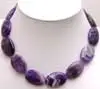 6 мм круглый высококачественный Природный пурпурный кристалл 3 нити 18-2" necklace-nec5748