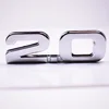 YAQUICKA Metal Silver 3D 2.0 2.0T Car Rear Trunk Emblem Badge Sticker For BMW Audi Ford Toyota Volkswagen etc Auto car-styling ► Photo 2/3