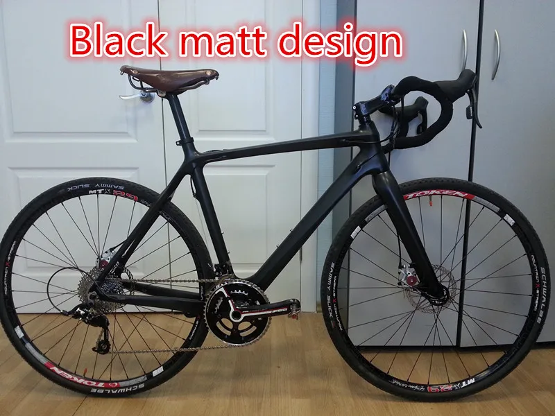 

FM059 full carbon di2 cyclo-cross road frame CX disc brake road bike frame+fork+seatpost+headset in black matt finish