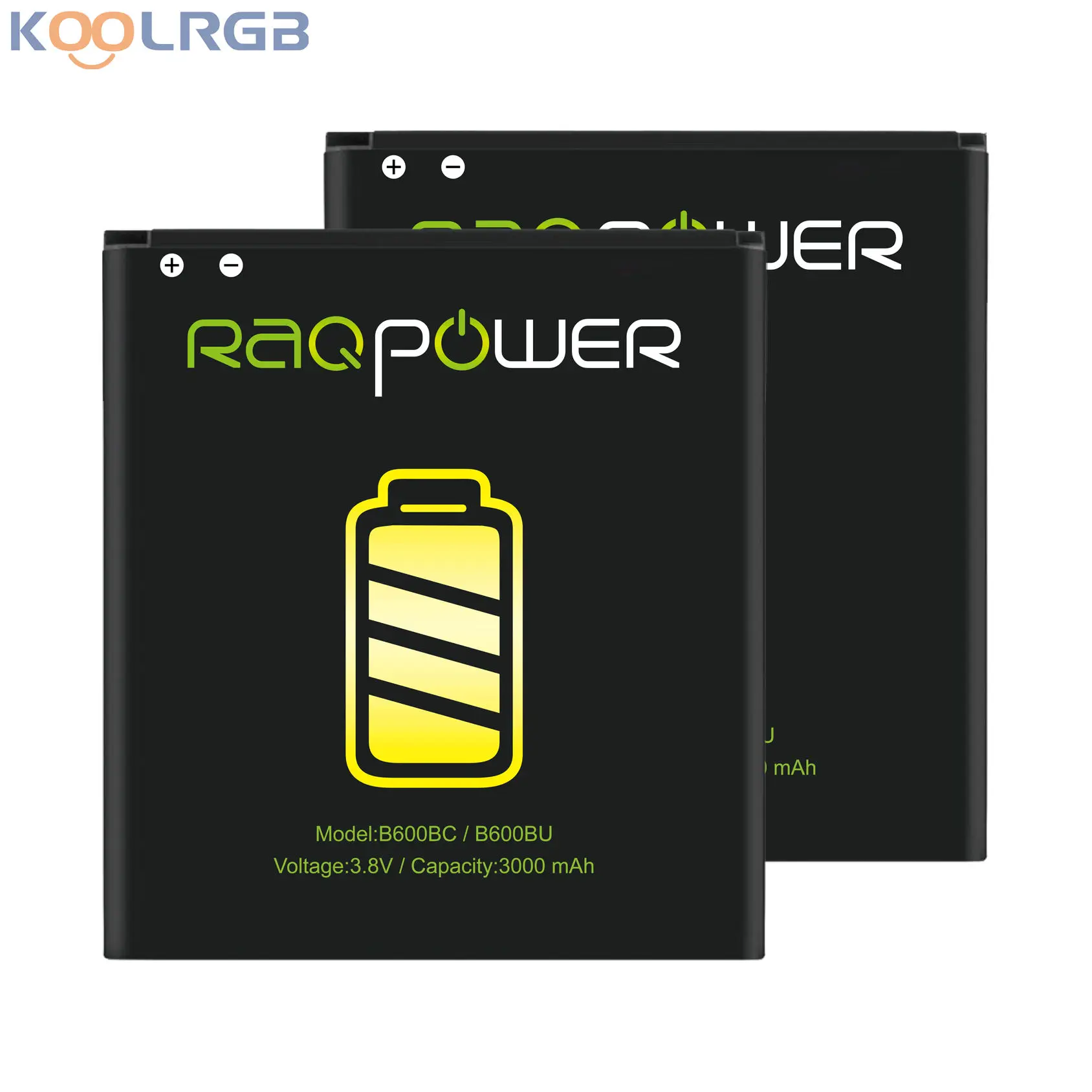 2 PCS RAQPower B600BC Li ion Battery High Capacity 3000 mAh B600BU For