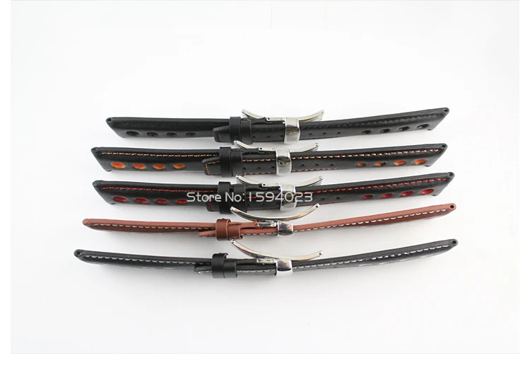 22 мм PRC200 t044614/632 t039417 высокое качество Серебряная Бабочка Пряжка + черный коричневый Пояса из натуральной кожи Смотреть Группы ремень