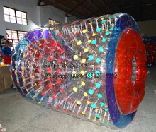 2016 PVC colorful water roller for water game/ inflatable water waling ball for kids