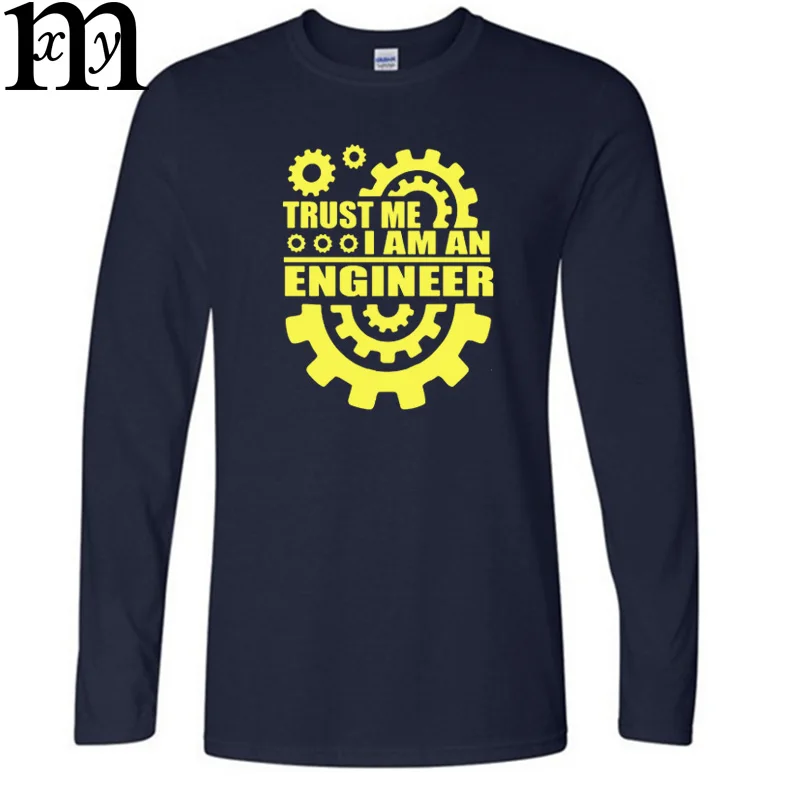 Новая модная футболка в стиле «I AM AN ENGINEER FOR LIFE» Хлопковая мужская футболка с рисунком на осень и зиму повседневные футболки - Цвет: 7