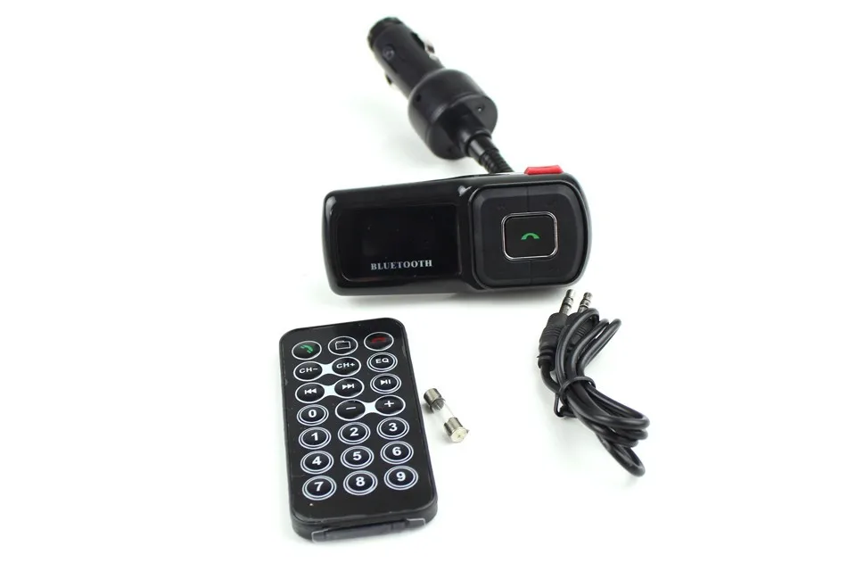 Универсальный Hands Free Bluetooth Car Kit MP3 плеер fm-передатчик BT63 без Батарея громкой связи пульт дистанционного управления звонки Hands