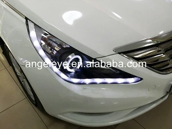 Для Hyundai Sonata YF Sonata I45 Ангельские глазки светодиодный фары передний свет 2009- год LD V1 Тип