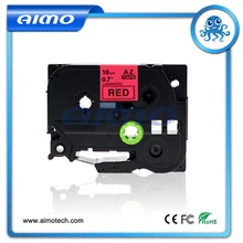 AIMO 1 шт. tze441 Высокое качество 18 мм лента для маркировки TZe441 Совместимость для Brother P Touch черный на красном принтере лента, 1 упаковка