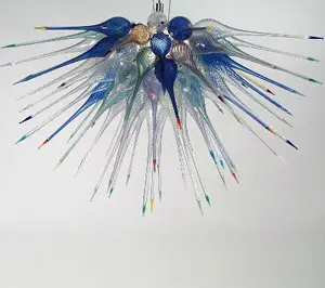 Buy Modern Luxury Chandeliers LED Bulbs Colorful Hand Blown Murano Glass Ceiling Lamp For Cafes 110/120/220/240V
