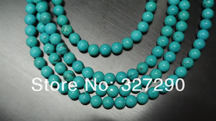 Высокое качество Китайский Природный Howlite Круглый Бусины 6 до 12 мм Мода синий Strand Бусины 5 шт./лот