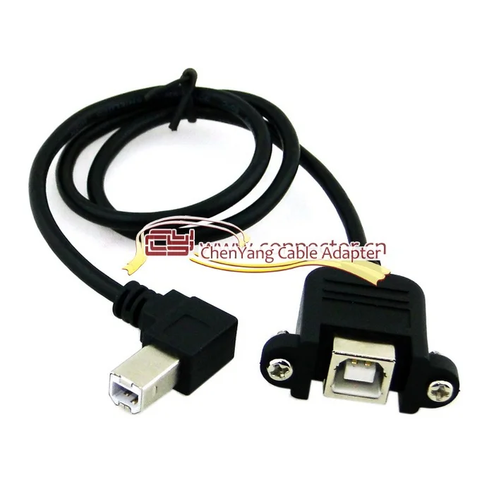 CY Chenyang прямоугольный USB B Мужской и Женский Удлинительный кабель w Винт для монтажа на панель 1,0 м