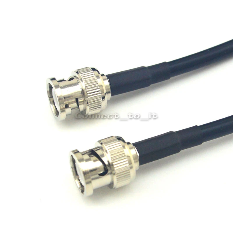 10 Pieces Extension Cable New 2M 6 feet BNC Male to BNC Male Connector Coaxial Cable Adapter Pigtail Cable LMR195 2M