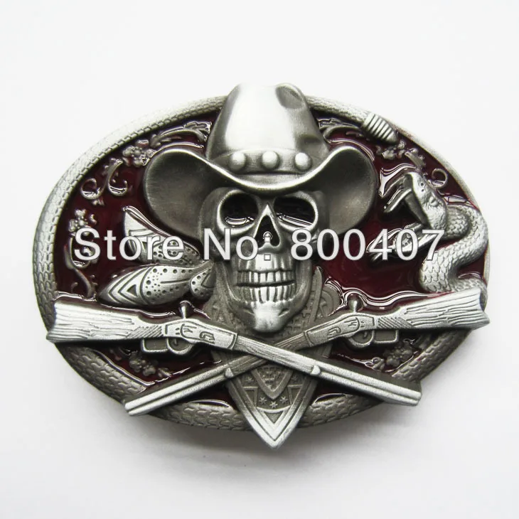 Розничная Hebilla De Metal Para Cinturon револьверов Y Calavera ремень пряжка BUCKLE-SK036