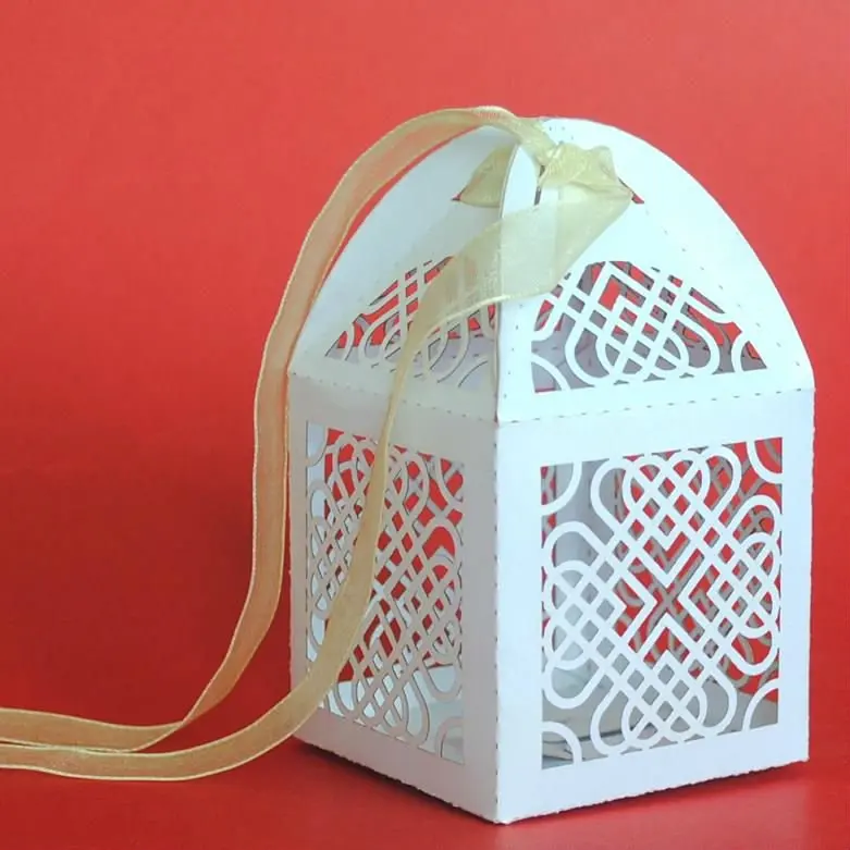 Мини-коробка для кексов "Сердечки" Свадебная коробка Индивидуальный дизайн Быстрая различных цветов резьба Свадебная коробка