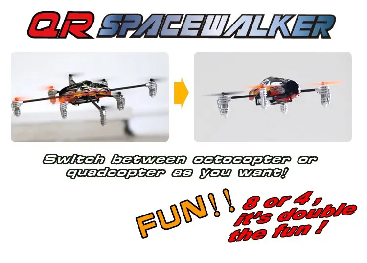 WALKERA QR Spacewalker 8 роторов НЛО с DEVO 7 передатчиком RTF-2,4 ГГц