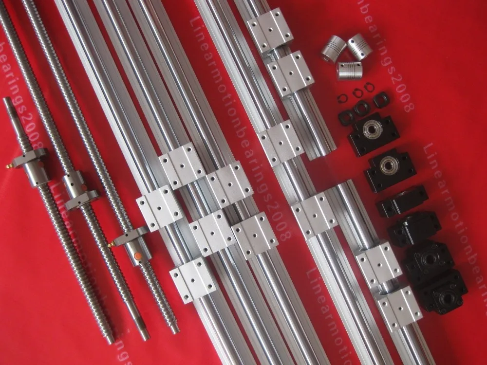 6 компл. SBR20 L450/650/900 мм+ 12 шт. SBR20UU линейный подшипник блоки