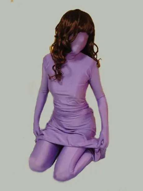 Полноразмерный, из лайкры спандекс Zentai голубое платье S/M/L/XL/XXL A045B