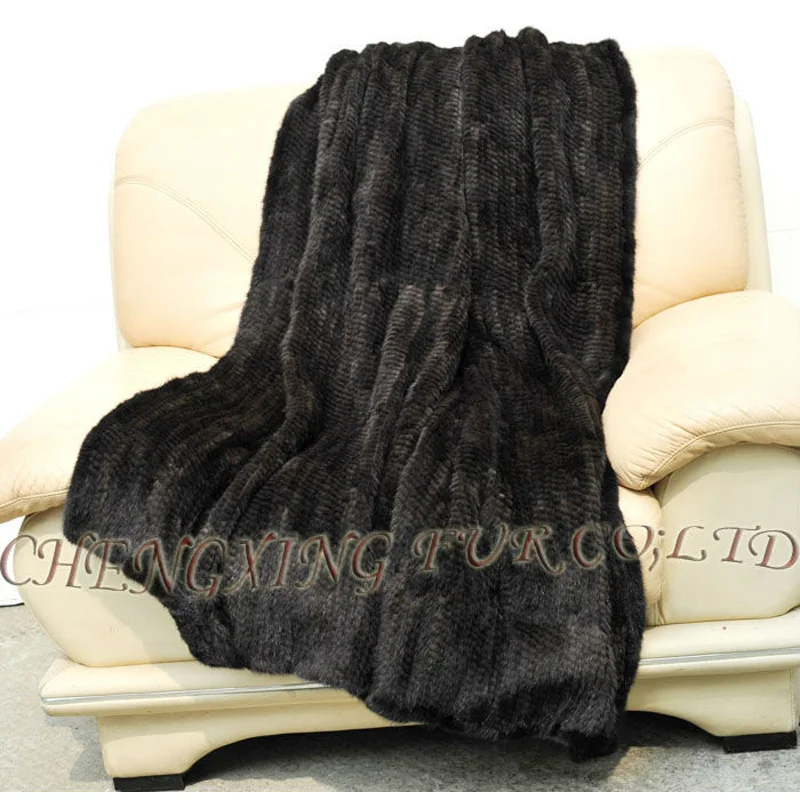 

EMS Free Shipping CX-D-21 122X183CM Bed Decor Custom Knitted Mink Fur Blanket