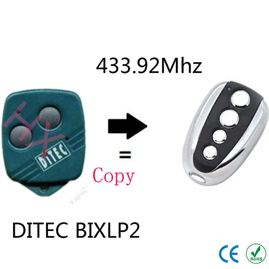 Скопируйте ditec bixlp2 433.92 мГц плавающий код удаленного