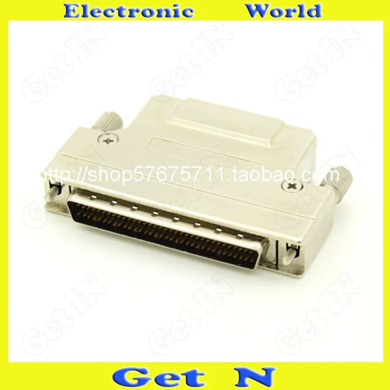 

1pcs SCSI Connector SCSIDB68 Male Head Fabricated DB68 Sharpnel Adapter Punctured HDB68 Iron Shell Plug Socket