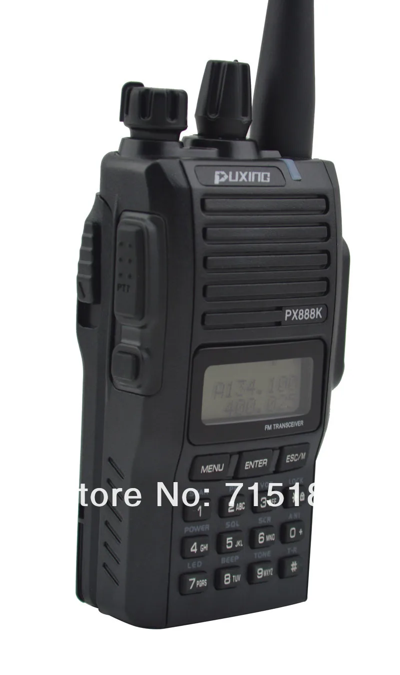 Черный цвет PUXING PX-888K двухдиапазонный VHF& UHF Профессиональный FM трансивер 5 Вт 128CH сканер радио PX 888K портативная рация