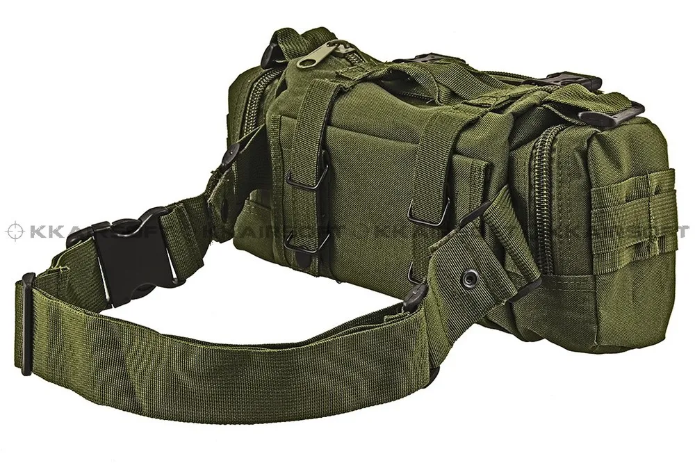 Армейская поясная сумка темно-зеленого цвета [WG-01-DG]
