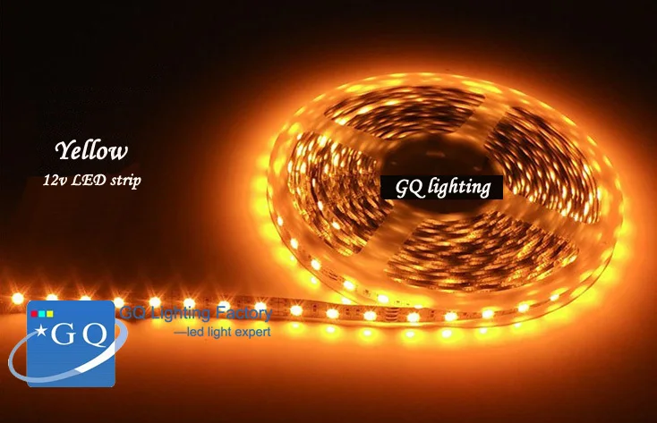 Горячая желтый цвет 12 В 5050 SMD светодиодные ленты свет лента не водонепроницаемый 300 светодиодный s/5 м лампа освещение