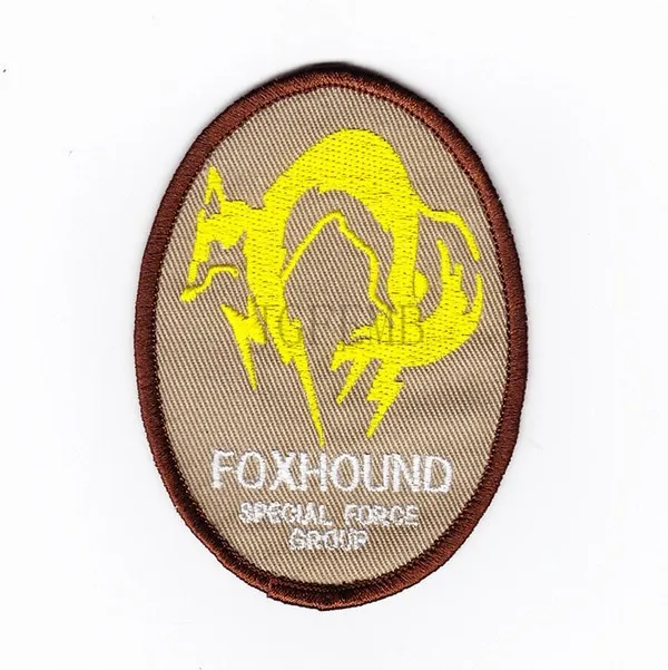 Tan MGS с надписью «Fox Hound» группа специального назначения Ghost вышитые патч B2087