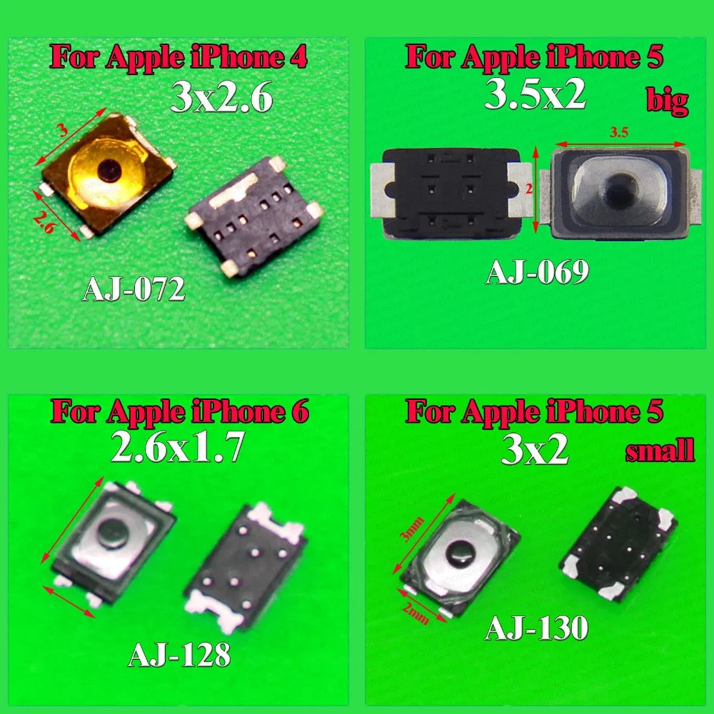 

4 models Micro Mini Switch on/off Power button Volume keys Built-in shrapnel key for Apple iPhone 4 5 6 5C 5S