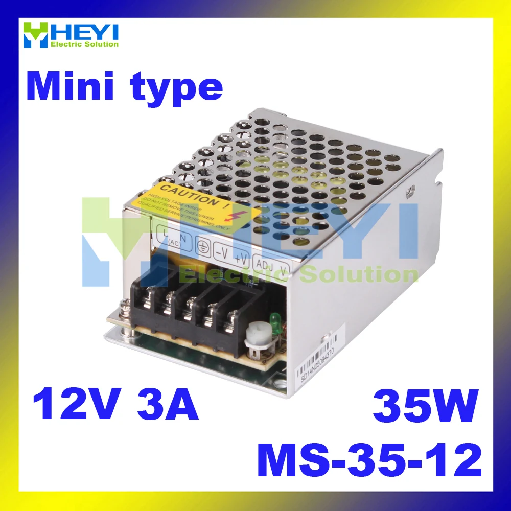 Микро одиночный импульсный источник питания MS-35-12 выход 12VDC 3A 35 W мини источник питания