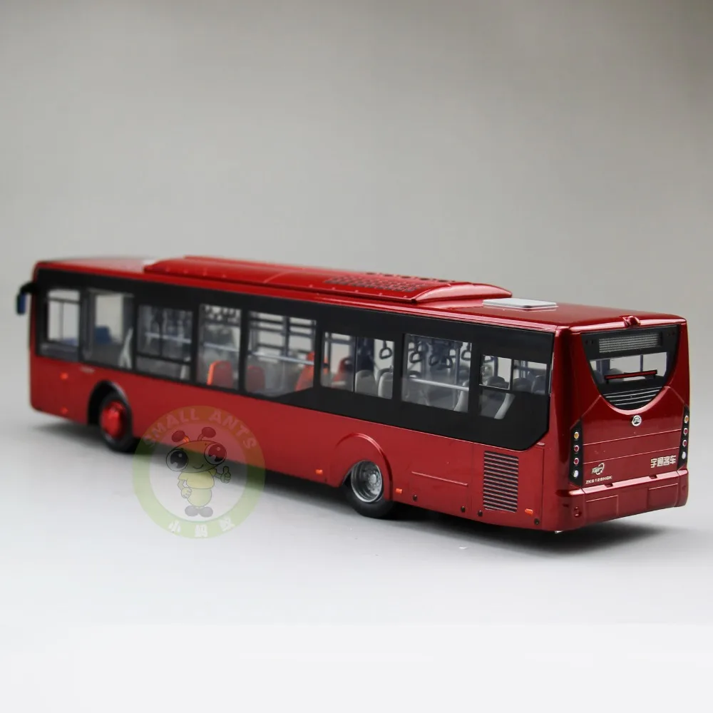 1/42 масштабная модель автобуса Китай YuTong Городской автобус ZK6128HGK литая модель автомобиля автобус игрушки