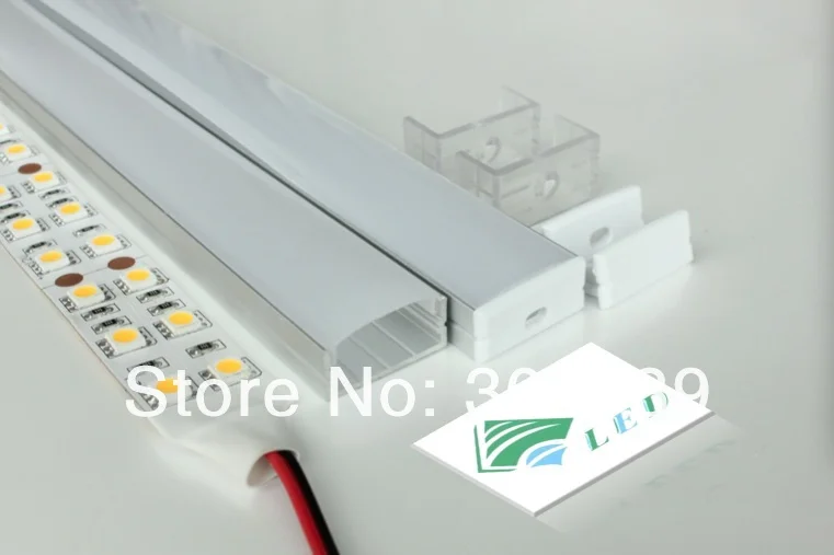 20 м (20pcs) много, 1 за штуку широкий алюминиевый профиль для led двухрядные полоски, два ряда светодиодные полосы 5050 3528 2835 5630