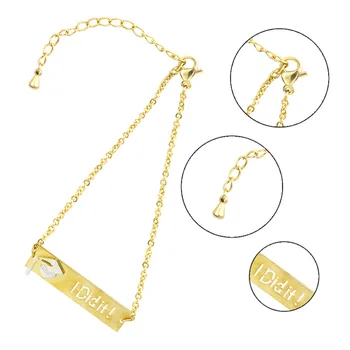 

10pcs Charm Bracelet I Did It Pulsera Mujer Graduation Gift Bangles Infinity Chain For Bracelets Stainless Steel Mcllroy Jewelry