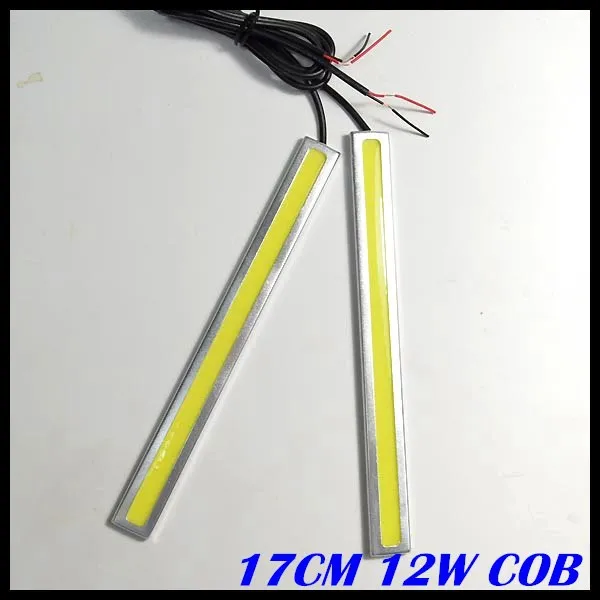 Высокая Мощность 12 В Переход 12 Вт COB автомобилей DRL COB Водонепроницаемый Бампер Декоративные Стикеры leddaytime Бег свет