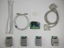 Чпу 4 Оси Комплект, mach3 TB6600 4 Ось Драйвер Шагового Двигателя комплект контроллер 4.5A + один 5 ось breakout совета для nema23 двигатели