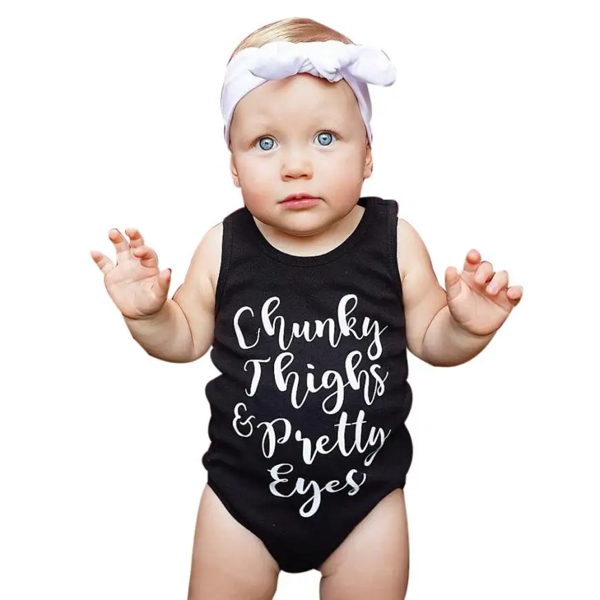 Комбинезон для новорожденных без рукавов с надписью|infant baby clothes|infant girl romperbaby rompers