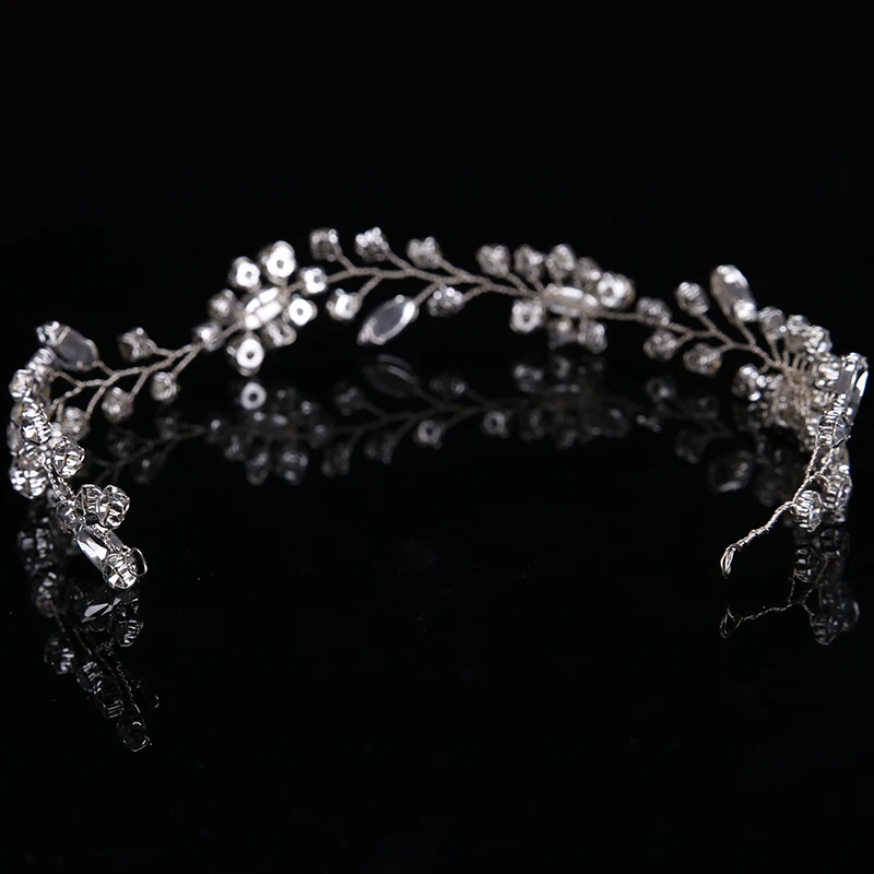 Gorgeous Handmade crystal headbands for women hair jewelry forehead hair ornaments silk band bridal hairwear wedding accessories