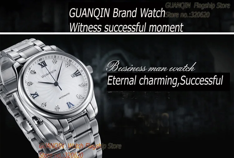 GUANQIN часы женские механические часы автоматические бриллиантовые водонепроницаемые часы сапфировые женские наручные часы женские Стразы Часы
