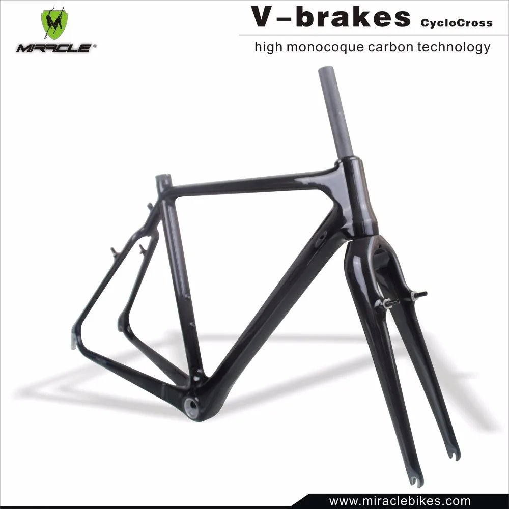 Flash Deal Chinese cadre carbone 2017 Carbon Cyclocross Frame v brake,700C Carbon Cyclocross Bicicleta Frame Carbon Bike Frame 50/58CM 1