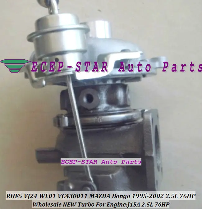 RHF5 VJ24 VC430011 Turbocharger for MAZDA Bongo 1995-02 Engine J15A 2.5L 76HP