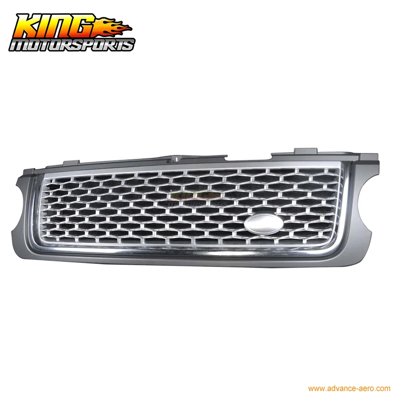 Для 10 11 12 Land Rover Range Rover L322 передняя решетка капота серая Серебряная сетка Новая США Внутренняя горячая распродажа