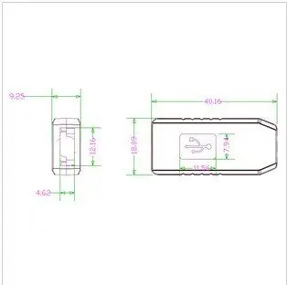 10 шт. Пластиковая usb распределительная коробка пластиковый usb корпус черный 40*17*10 мм Электрический проект boxplastic мини-корпус для usb