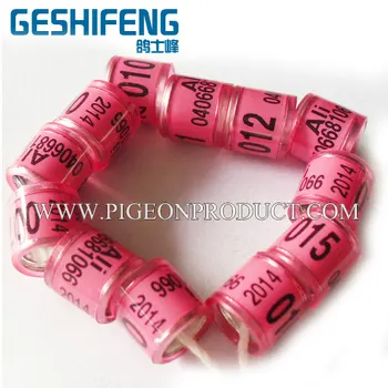 

free color 6.5mm aluminium with plastic ring for pigeon and bird